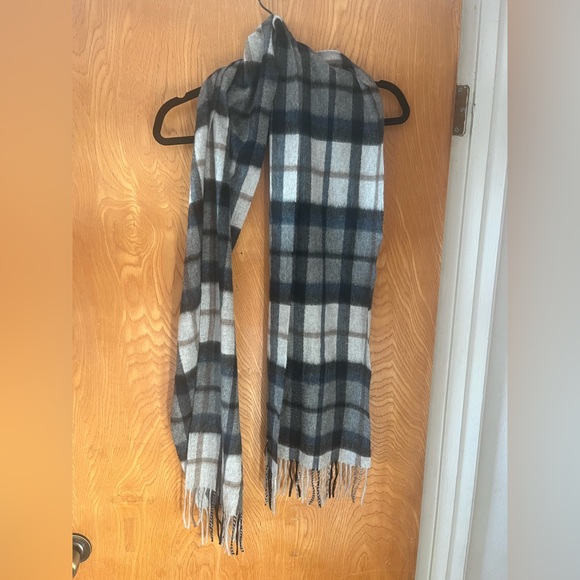Nordstrom men’s shop 100% cashmere plaid scarf - Picture 1 of 5